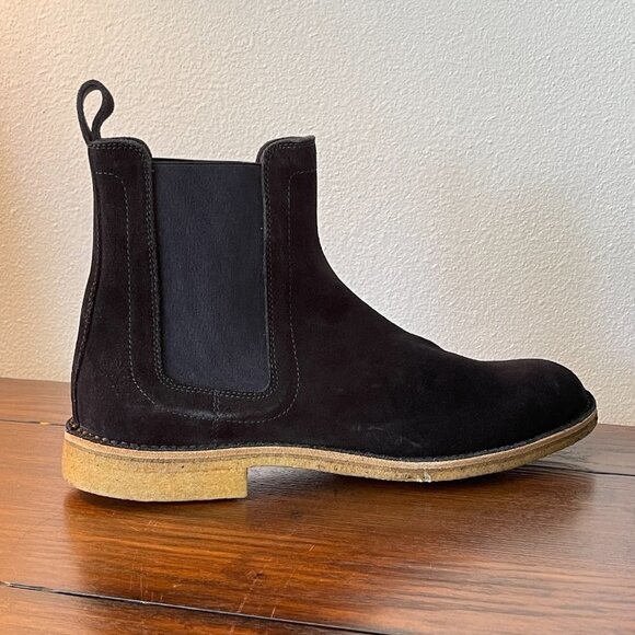 Bottega Veneta Dark Navy Suede Leather Men's Ankle Boots, 312345, many sizes - Picture 10 of 11